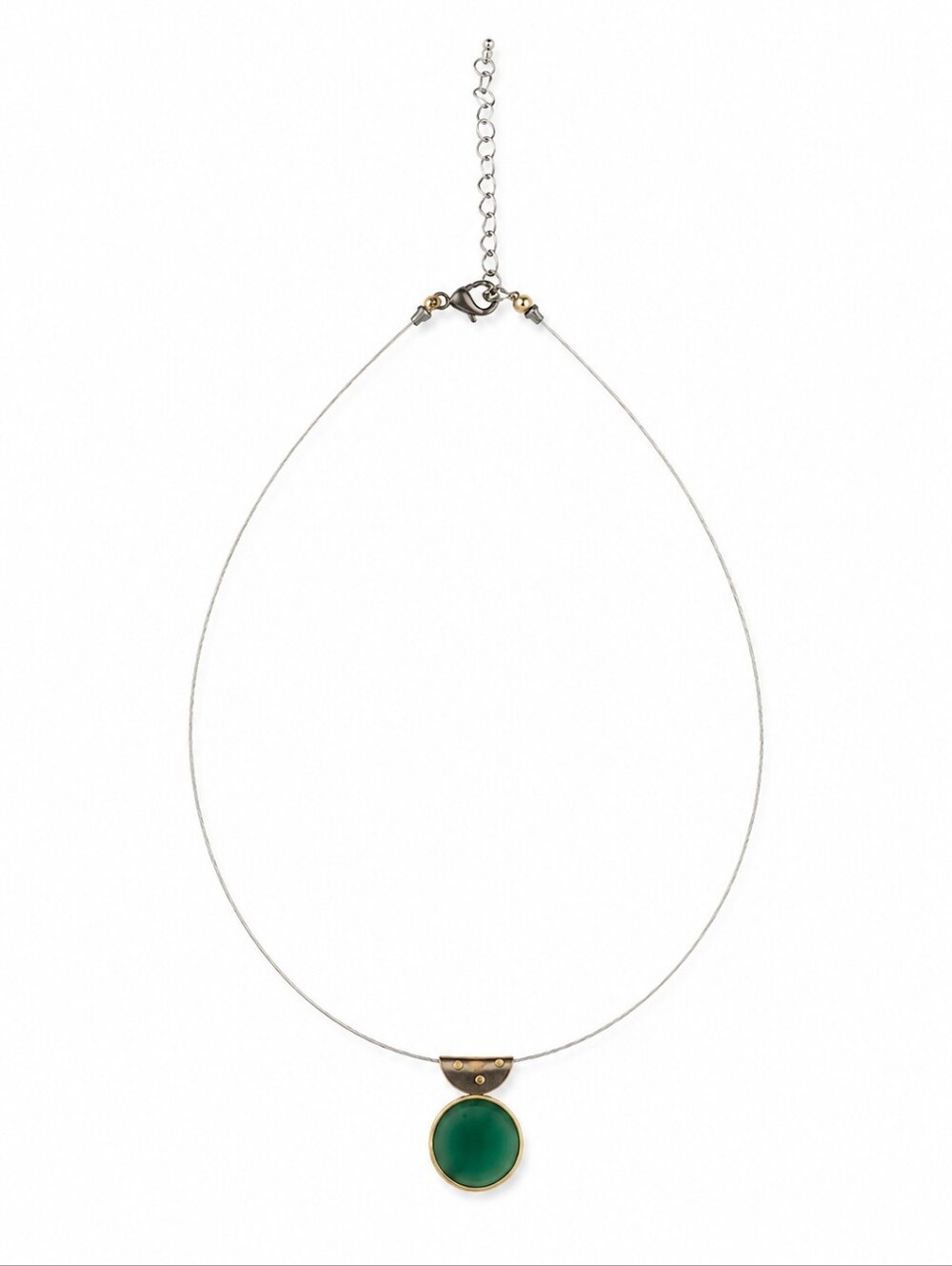 Sundance Artisan Green Stone Pendant Necklace